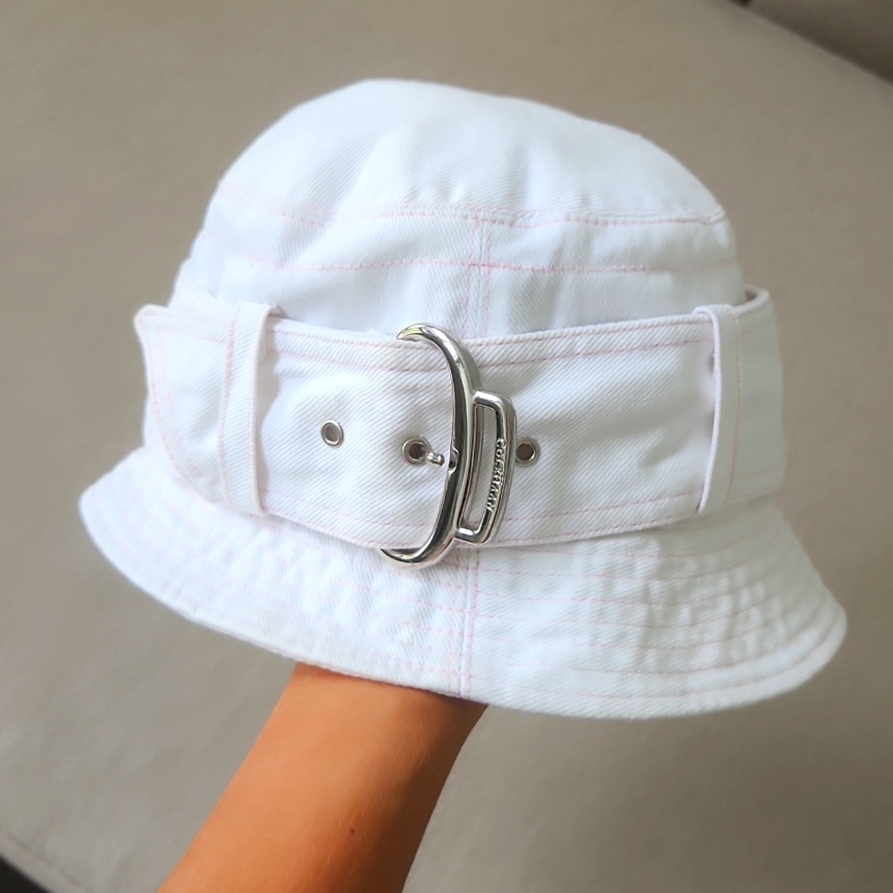 Cole Haan ladies' bucket hat with a logo buckle. New without tags.